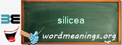 WordMeaning blackboard for silicea